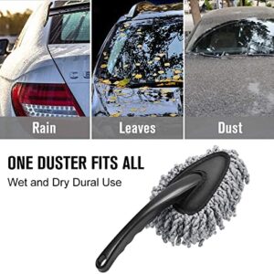 Shopping GD Multi-Functional Car Duster Cleaning Dirt Dust Clean Brush Dusting Tool Mop Gray Car Cleaning Products