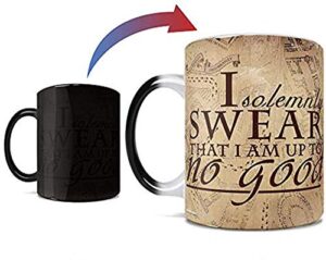 morphing mugs harry potter - hogwarts marauder's map - i solemnly swear - 11 oz heat sensitive mug – image revealed with hot liquid added! - officially licensed collectible