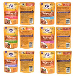 Wellness Healthy Indulgence Wet Cat Food Pouch Variety Pack, 10 Flavors, 3-Ounces Each (10 Pack)