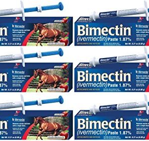 Bimectin Ivermectin Paste Horse Wormer (1.87 Ivermectin) - 6 DOSES, Model: , Home & Outdoor Store