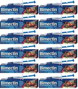 bimectin ivermectin paste horse wormer (1.87 ivermectin) - 12 doses