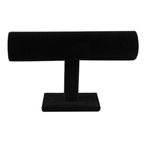 Super Z Outlet Black Velvet Hovering T-Bar Bracelet Necklace Jewelry Display Stand for Home Organization