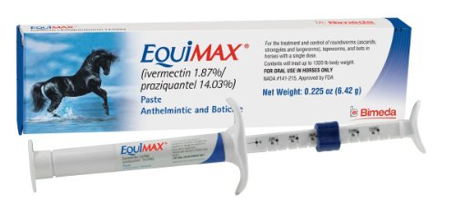 (3 Pack) Bimeda Equimax Horse Wormer Ivermectin 1.87 Percent and Praziquantel 14.03Percent Paste Tube