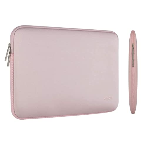 MOSISO Laptop Sleeve Compatible with MacBook Air/Pro, 13-13.3 inch Notebook, Compatible with MacBook Pro 14 inch 2023-2021 A2779 M2 A2442 M1, Neoprene Bag with Small Case, Baby Pink