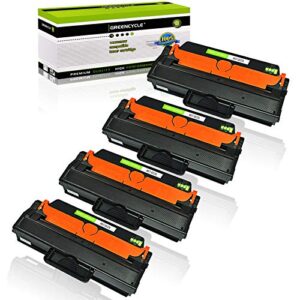 greencycle 4 pack black toner cartridge replacement compatible for samsung mlt-d115l d115l sl-m2820dw sl-m2870fw sl-m2880fw xpress m2670 m2820 m2870 laser printer