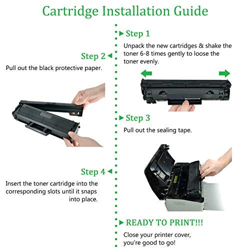 greencycle 4 Pack Black Toner Cartridge Replacement Compatible for Samsung MLT-D115L D115L SL-M2820DW SL-M2870FW SL-M2880FW Xpress M2670 M2820 M2870 Laser Printer