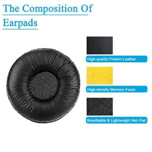 Bingle Ear Cushions Leatherette Spare Replacement for Plantronics Supra Plus Encore and Most Standard Size Office Telephone Headsets H251 H251N H261 H261N H351 H351N H361 H361N (4 Pack)(BEC-LTH4)