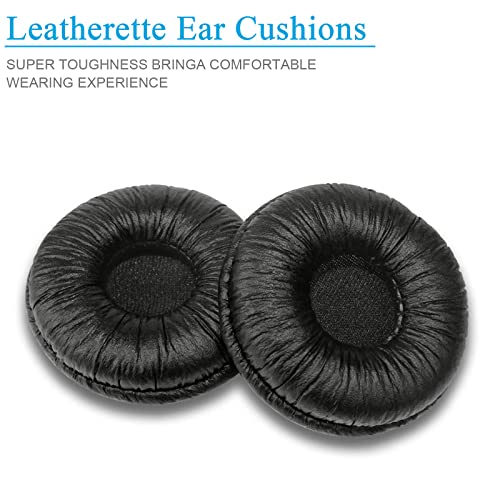 Bingle Ear Cushions Leatherette Spare Replacement for Plantronics Supra Plus Encore and Most Standard Size Office Telephone Headsets H251 H251N H261 H261N H351 H351N H361 H361N (4 Pack)(BEC-LTH4)