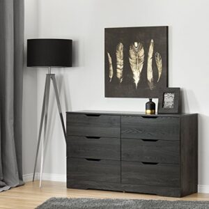 South Shore Holland 6-Drawer Double Dresser, Gray Oak