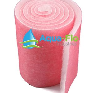 Aqua-Flo Pond & Aquarium Filter Media, 12" x 120" (10 Feet) Long x 1" Thick (Pink/White)