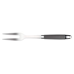 Anolon SureGrip Stainless Steel Meat Fork/Kitchen Tool, 13.25 Inch, Gray,46288