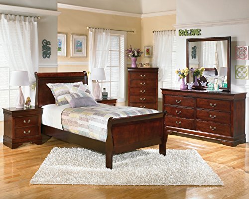 Signature Design by Ashley Alisdair Traditional 2 Drawer Nightstand, Dark Brown