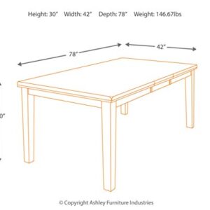 Signature Design by Ashley Ralene Traditional Dining Room Extension Table, Medium Brown