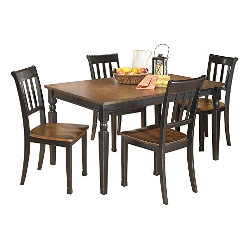 Signature Design by Ashley Owingsville Rustic Farmhouse Dining Room Table, Black & Brown