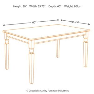 Signature Design by Ashley Owingsville Rustic Farmhouse Dining Room Table, Black & Brown