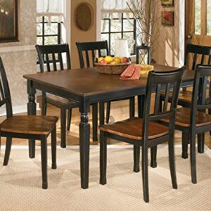 Signature Design by Ashley Owingsville Rustic Farmhouse Dining Room Table, Black & Brown