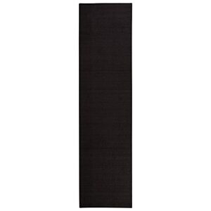 sweethome stores clifton collection solid black design 2'7" x 10' runner rug