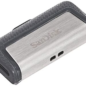 SanDisk 64GB Ultra Dual Drive USB Type-C - USB-C, USB 3.1 - SDDDC2-064G-G46, Grey/Silver