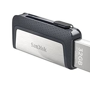 SanDisk 64GB Ultra Dual Drive USB Type-C - USB-C, USB 3.1 - SDDDC2-064G-G46, Grey/Silver