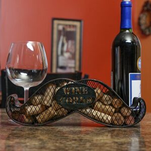 Home-X Mustache Shaped Wine Cork Holder