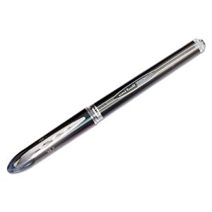 uni-ball vision elite stick micro point, airplane-safe, rollerball pens, black ink, 0.5mm, 6 pack