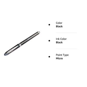 Uni-Ball Vision Elite Stick Micro Point, Airplane-Safe, Rollerball Pens, Black Ink, 0.5mm, 6 Pack