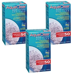 (3 pack) aquaclear 50 zeo carb replacement filters
