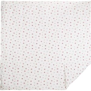 Amazon Brand – Pinzon Cotton Flannel Duvet Cover - Twin, Falling Snowflake Merlot