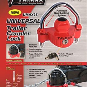 Trimax UMAX25 UMAX Red Universal Die Cast Dual Purpose Narrow Body Coupler Lock