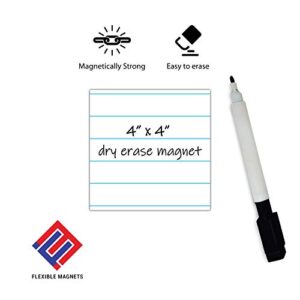 Dry Erase Notes - Magnetic Dry Erase Notes - Notepad/Writing Pad Design - 4" x 4" (5 Pack)