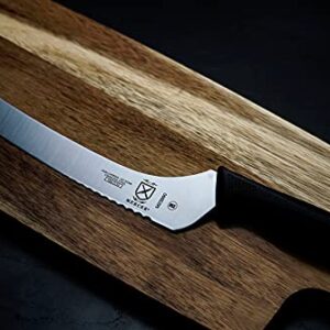 Mercer Culinary M23890 Millennia Black Handle, 9-Inch Offset Wavy Edge, Bread Knife