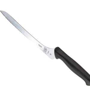 Mercer Culinary M23890 Millennia Black Handle, 9-Inch Offset Wavy Edge, Bread Knife