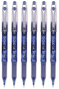 pilot precise p-700 gel ink rolling ball pens, fine point, blue ink, 6 pens