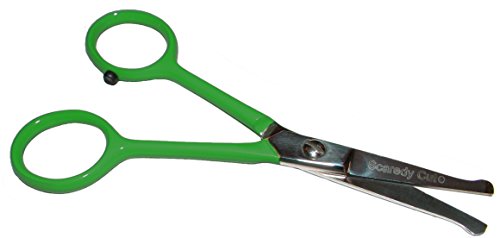 Tiny Trim 4.5" Ball-Tipped Scissor for Dog, Cat and all Pet Grooming - Ear, Nose, Face & Paw - Scaredy Cut's small Safety Scissor