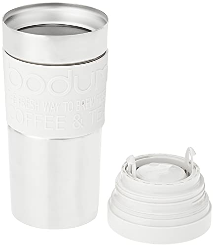 BODUM 11093-913 TRAVEL MUG Vacuum, 0.35 L - Small, White