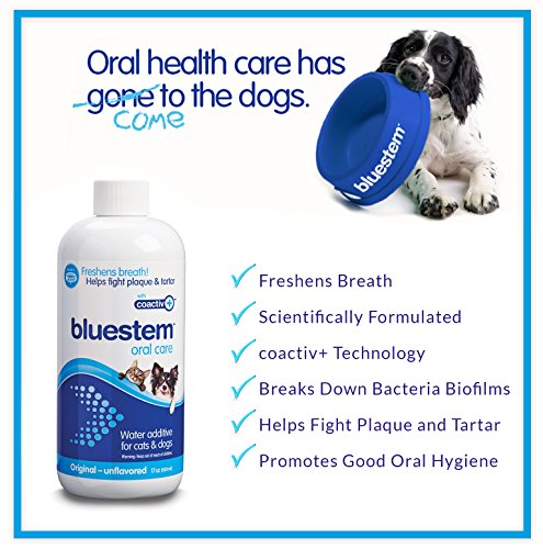 Pet Water Additive Oral Care: for Dogs & Cats Bad Breath, Dental Rinse Freshener Treats Plaque & Teeth Tartar. Dog & Cat Mouth Clean Health Treatment for Pets Drinking Bowl