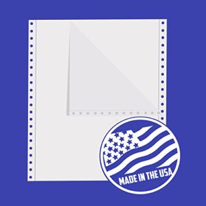 Alliance Continuous Computer Paper, 9.5 x 11, Blank Clean Perforated Edge 1-Part, 92 Bright, 20 lb, Made In The USA… (2,400 Sheets)