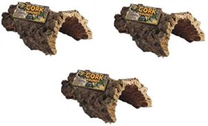 zoo med natural cork bark, round, medium (3 pack)