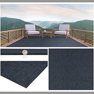 12'x12' Square - Ocean Blue - Economy Indoor/Outdoor Carpet Patio & Pool Area Rugs |Light Weight Indoor/Outdoor Rug - Easy Maintenance - Just Hose Off & Dry! - 10 Colors to Choose from -VIT
