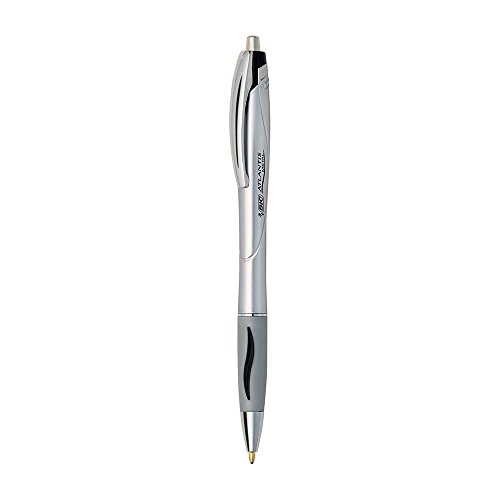 BIC Atlantis Metal Medium Ballpoint Pen (1.2mm) 2-Pack Blister, Black (VCGMTP21)