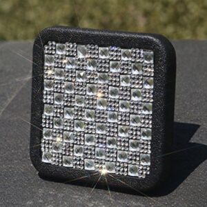 Diamond Crystal Bling Rhinestone Trailer Hitch Cover tube insert Fits 2" Receivers (Fits 2" Receivers, Clear)