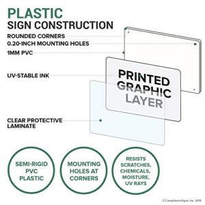 ComplianceSigns.com Table Designated For The Handicapped Sign, 10x7 in. Plastic for Accessible Dining/Hospitality/Retail