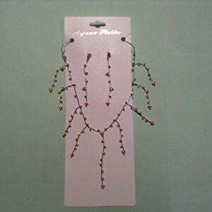 Y-Necklace with matching earing (18" to 20" Adjustable necklace) For children