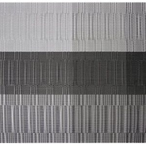 famibay Bamboo PVC Weave Placemats Non-Slip Kitchen Table Mats Set of 4-30x45 cm (Black and Grey)