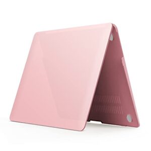 IBENZER Compatible with Old Version MacBook Air 13 Inch Case (2010-2017 Release). Models: A1466 / A1369, Plastic Hard Shell Case with Keyboard Cover for Mac Air 13, Rose Quartz, A1301RQ+1