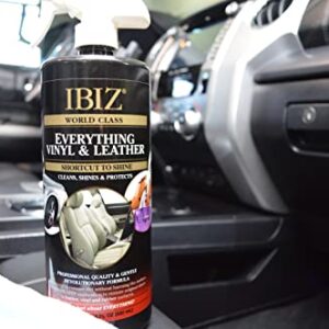 IBIZ® Leather Car Cleaner for Car Leather Car Seats, Couches & More (Leather & Vinyl). Easy-to-Use, Premium, Professional Grade.