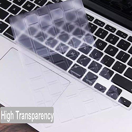 Ultra Thin Clear Keyboard Cover for Old MacBook Air 13 Inch A1466 A1369(Release 2010-2017) & MacBook Pro 13 Inch, MacBook Pro 15 Inch(2015 or Older Version, A1425 A1502 A1278 A1398), TPU