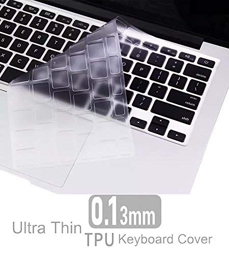Ultra Thin Clear Keyboard Cover for Old MacBook Air 13 Inch A1466 A1369(Release 2010-2017) & MacBook Pro 13 Inch, MacBook Pro 15 Inch(2015 or Older Version, A1425 A1502 A1278 A1398), TPU