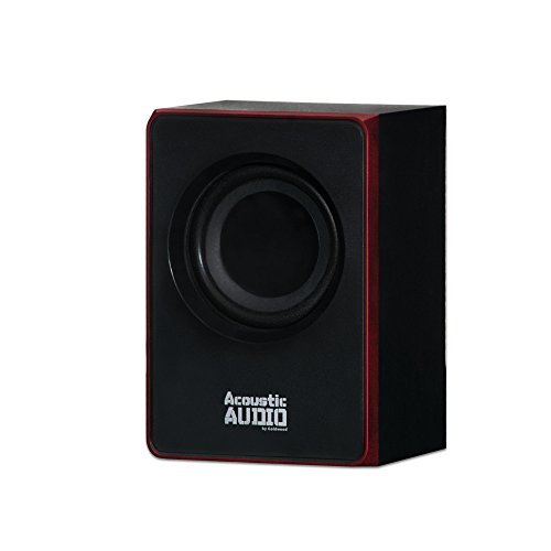 Acoustic Audio by Goldwood 2.1 Bluetooth Speaker System 2.1-Channel Home Theater Speaker System, Black (AA2103)