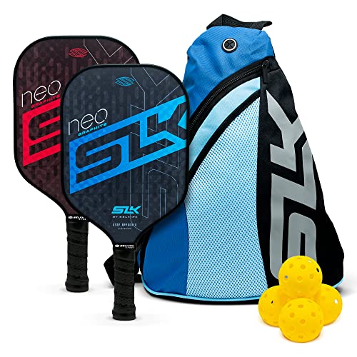 SLK by Selkirk Pickleball Paddles | Featuring a Multilayer Fiberglass and Graphite Pickleball Paddle Face | SX3 Honeycomb Core | Pickleball Rackets Designed in The USA for Traction and Stability